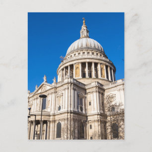 St Paul's Cathedral London with blue sky Postcard