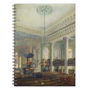 St. Paul's, Deptford (w/c on paper) Spiral Notebook