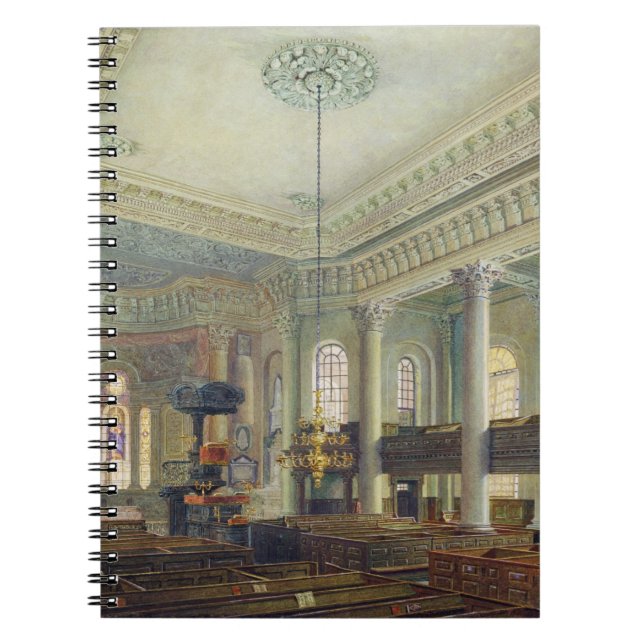 St. Paul's, Deptford (w/c on paper) Spiral Notebook (Front)
