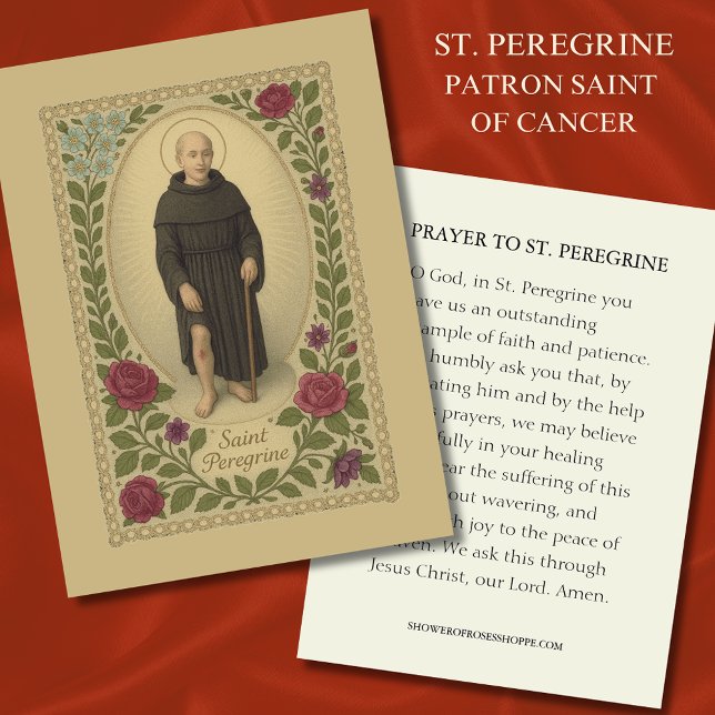 St. Peregrine Patron Saint of Cancer Holy Card (Creator Uploaded)