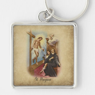 St. Peregrine Patron Saint of Cancer Patients Key Ring