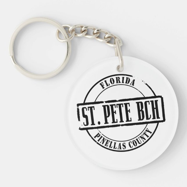 St Pete Bch Title Key Ring (Front)