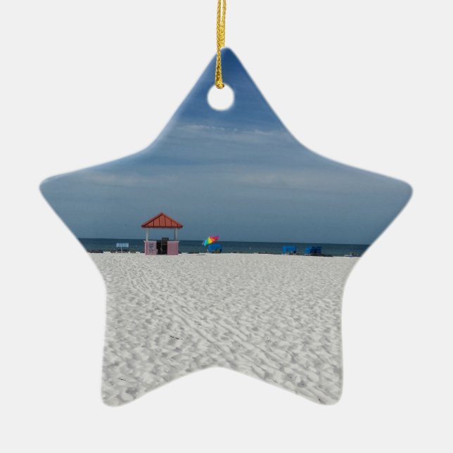 St Pete Beach Ceramic Tree Decoration (Front)