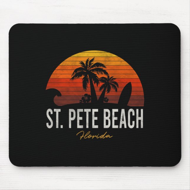 St. Pete Beach Florida Fl Palms Vacation Surf Suns Mouse Pad (Front)
