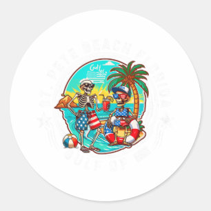 St. Pete Beach Florida Men And Women  Classic Round Sticker
