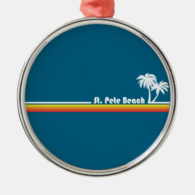 St. Pete Beach Florida Metal Tree Decoration (Front)