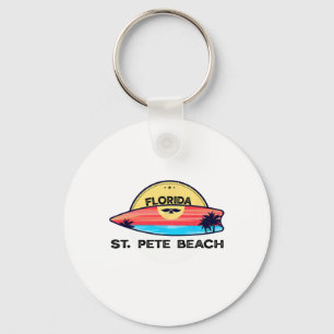 St Pete Beach Florida Surfboard Beach Surfing Key Ring