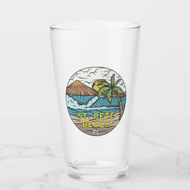 St Pete Beach Florida Vintage  Glass (Front)