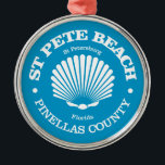 St Pete Beach (seashell) Metal Tree Decoration<br><div class="desc">St Pete Beach,  Florida.</div>