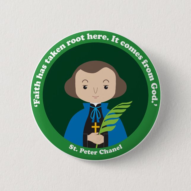 St. Peter Chanel 6 Cm Round Badge (Front)