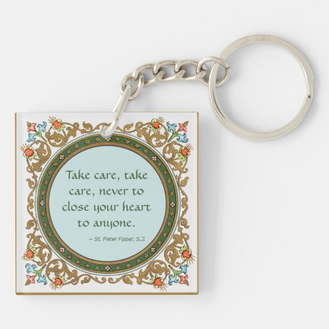 St. Peter Faber (BK 051; famous quote) Key Ring (Back)