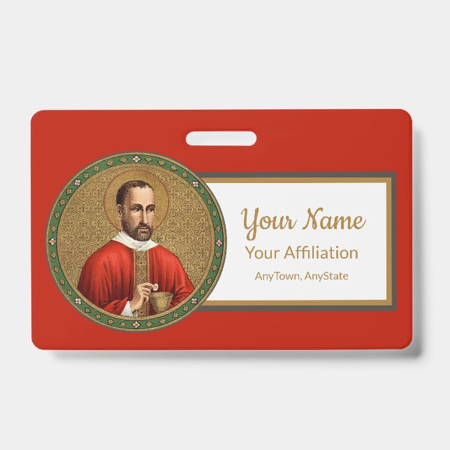 St. Peter Faber (BK 051; Style 2) ID Badge (Front)
