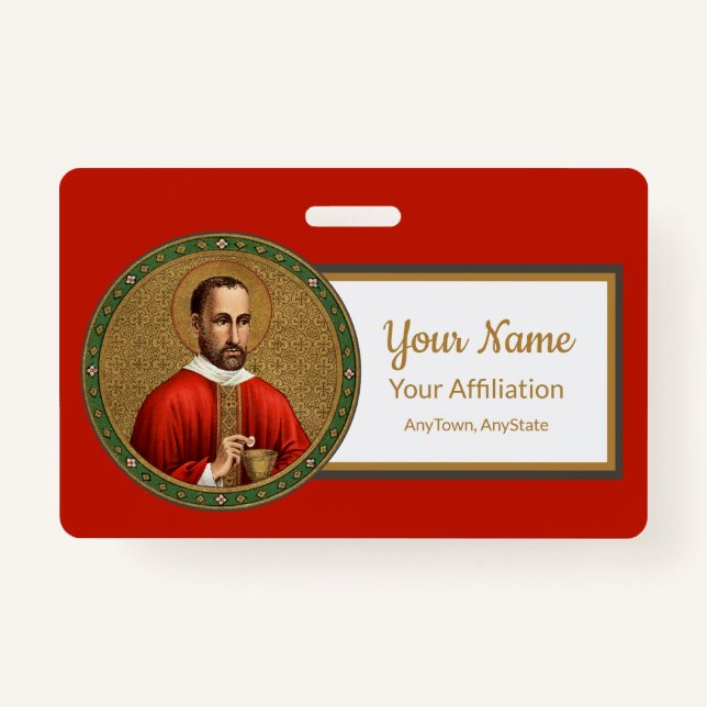 St. Peter Faber (BK 051; Style 2) ID Badge (Front)