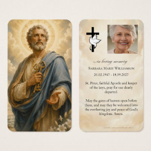 St. Peter Funeral Prayer Card