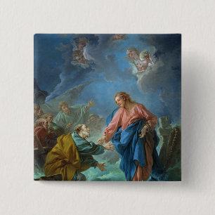 St. Peter Invited to Walk on the Water, 1766 15 Cm Square Badge