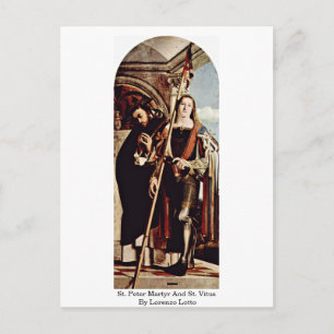 St. Peter Martyr And St. Vitus By Lorenzo Lotto Postcard