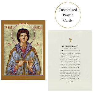 St. Peter of Aleut Orthodox Christian Prayer Card