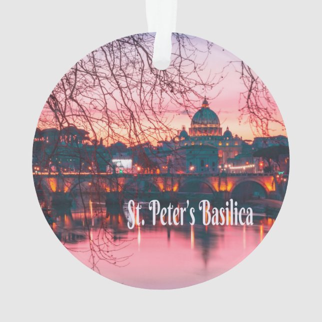 St. Peter’s Basilica, Rome, Italy Ornament (Back)