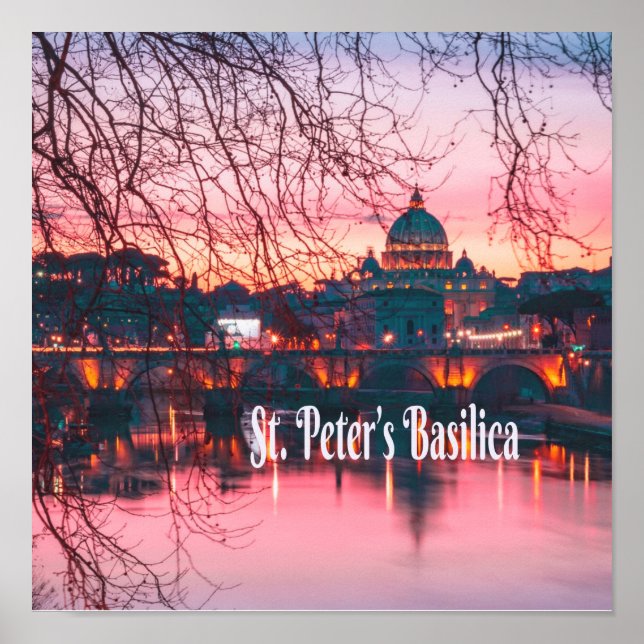 St. Peter’s Basilica, Rome, Italy Poster (Front)