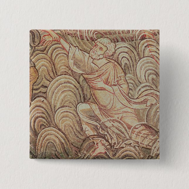 St. Peter Saved from Drowning 15 Cm Square Badge (Front)