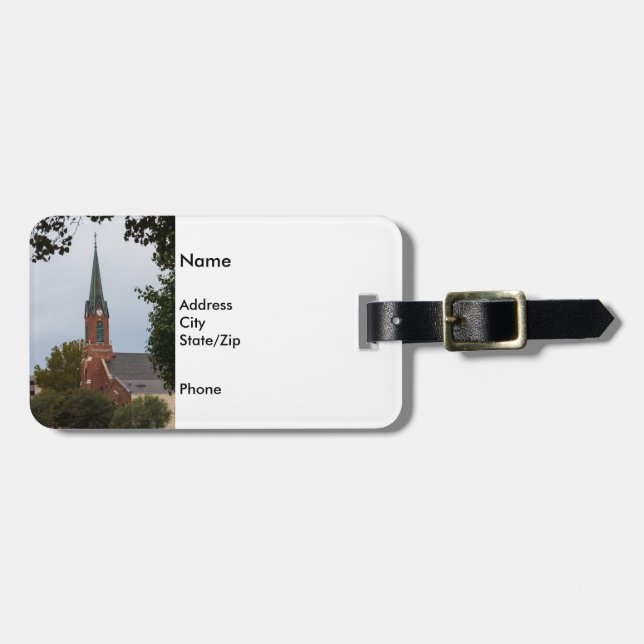 St Peter Steeple Luggage Tag (Front Horizontal)