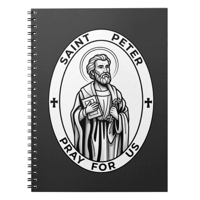 St. Peter the Apostle Emblem Catholic Saint Faith Notebook (Front)