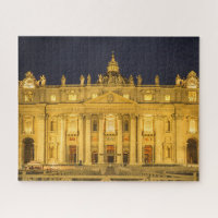 St. Peter's Basilica at Night, Vatican City, Rome