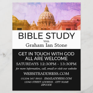 St. Peter's Basilica, Christian Bible Class Advert Flyer