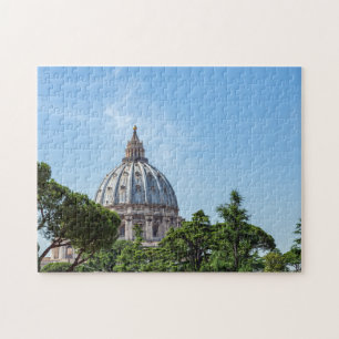 St. Peter's Basilica dome from Vatican Gardens Jigsaw Puzzle
