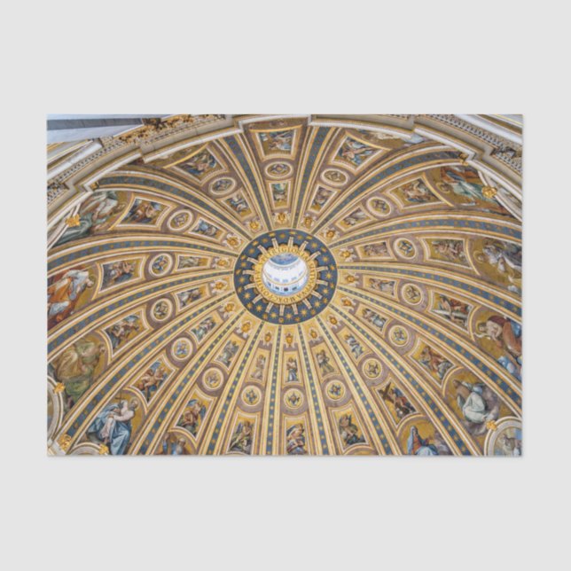 St. Peter's Basilica Dome - Vatican, Rome, Italy Tissue Paper (Front)