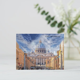 St Peter's Basilica Rome Vatican City Holiday Postcard