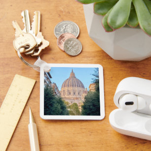 St. Peter's Basilica Vatican City Iconic Landmark Key Ring