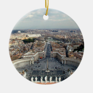 St. Peter's Basilica Views Ceramic Tree Decoration