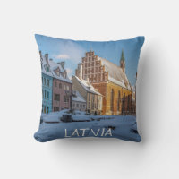 St. Peter's Church in winter in Riga, Latvia
