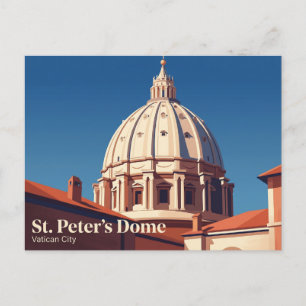St. Peter's Dome (Cupola) Vatican City Postcard