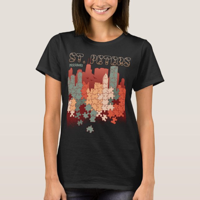 St Peters In Missouri Travel Souvenir T-Shirt (Front)