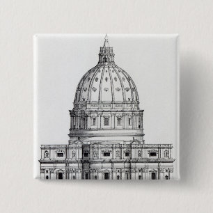 St. Peter's, Rome 15 Cm Square Badge