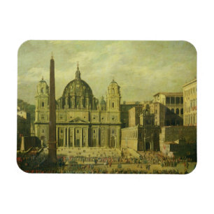 St. Peter's, Rome, 1630 (oil on canvas) Magnet