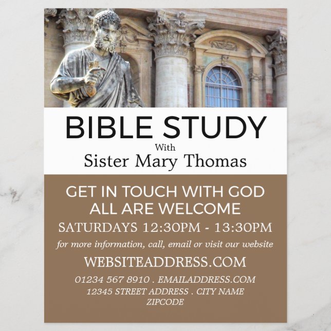 St. Peter's Square, Christian Bible Class Advert Flyer (Front)