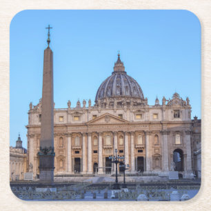 St. Peter's Square in Vatican City - Rome, Italy Paper Coaster