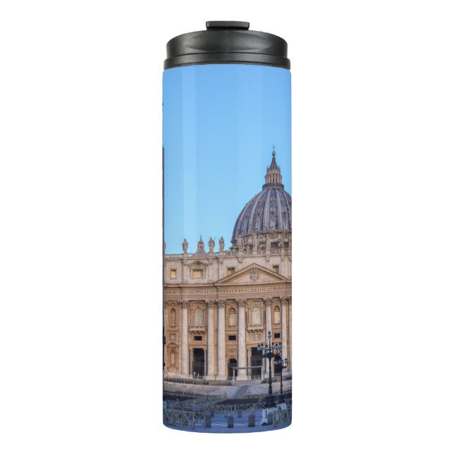 St. Peter's Square in Vatican City - Rome, Italy Thermal Tumbler (Front)