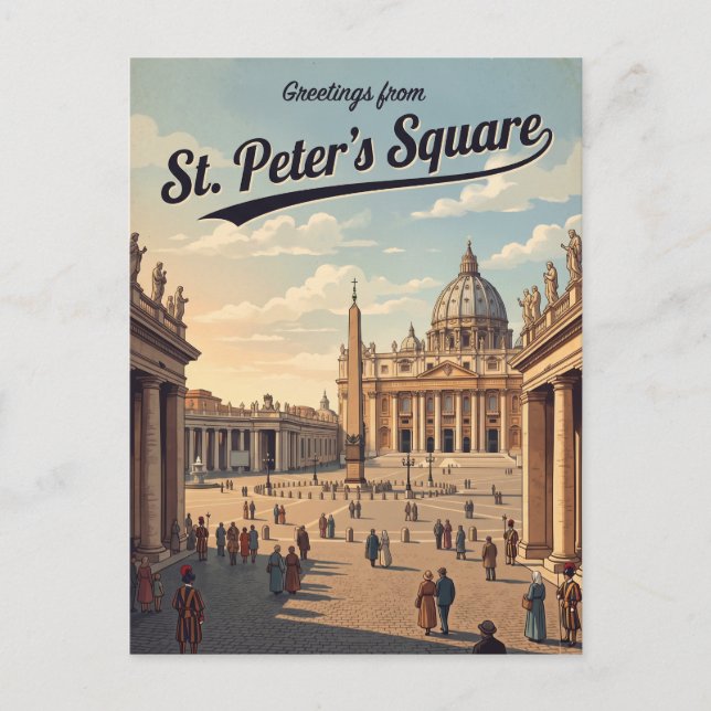 St. Peter's Square Vatican City Postcard (Front)