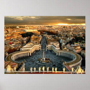St. Peter's Square Vatican City Poster
