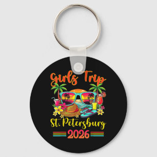 St Petersburg Beach Summer Sunset Women Girls Trip Key Ring