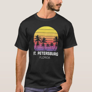 St Petersburg Beach Vintage Surfing Vacation Retro T-Shirt