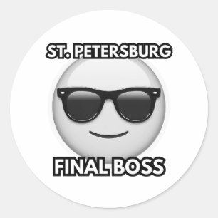 St. Petersburg Final Boss Cool Emoji Sticker