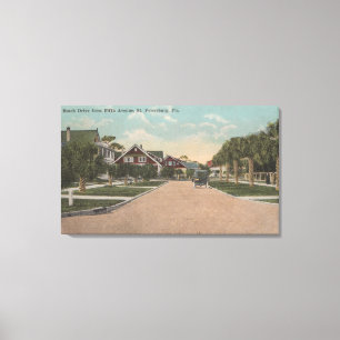 St. Petersburg, FL - View of Beach Dr & 5th Ave Canvas Print