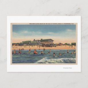 St. Petersburg, FL - View of Treasure Island Postcard