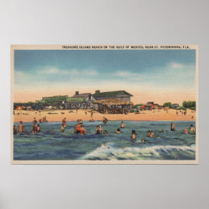 St. Petersburg, FL - View of Treasure Island Poster