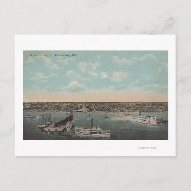 St. Petersburg, FL - Waterfront View with Postcard (Front)